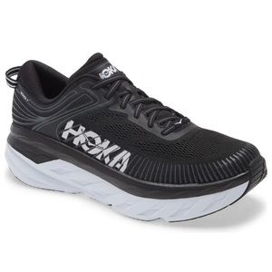 HOKA ONE ONE Bondi 7 Running Shoe Womens Black Size 7 US